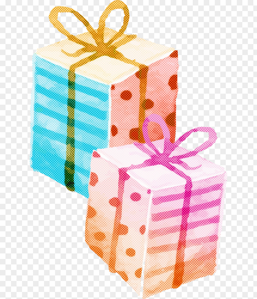Present Gift Wrapping Box Party Favor Pink PNG