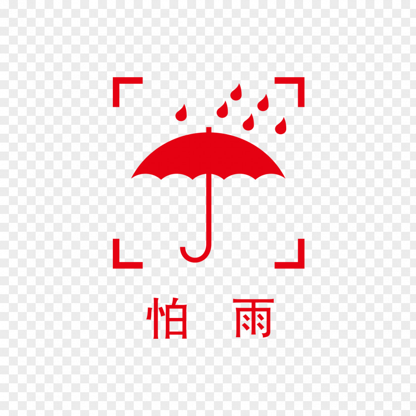 Red Afraid Of Rain Sign PNG