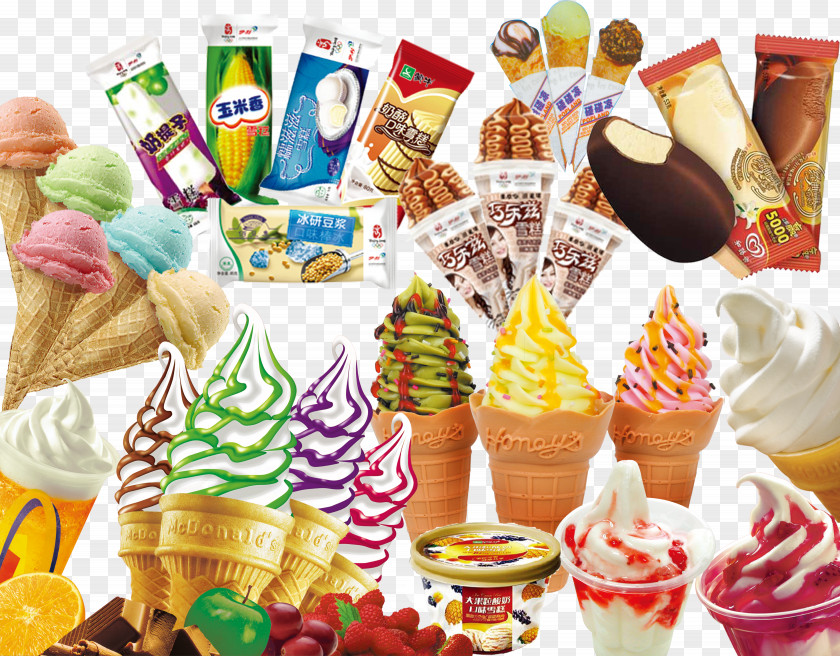 A Large Collection Of Ice Cream Cone Sundae Gelato PNG