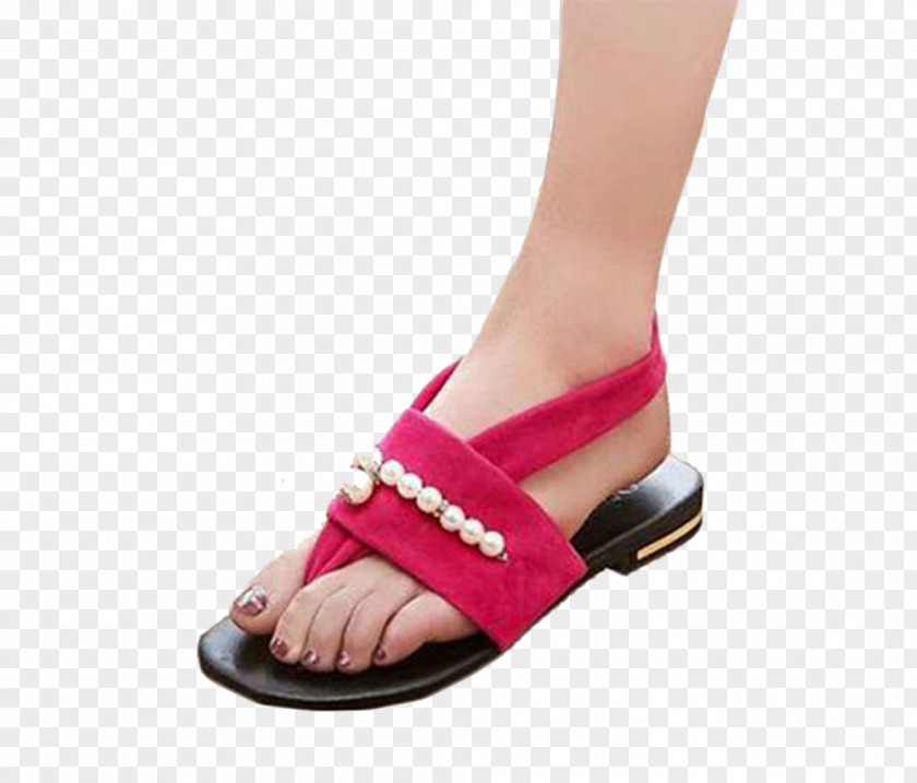 Pearl Sandals Slipper Sandal High-heeled Footwear Shoe PNG