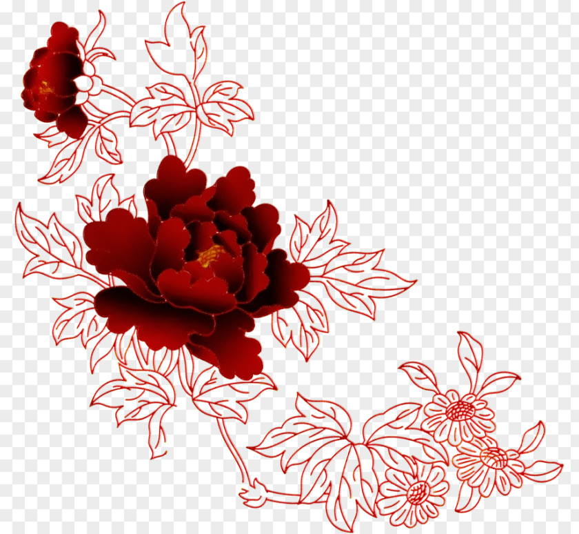 Pedicel Ornament Watercolor Floral Background PNG