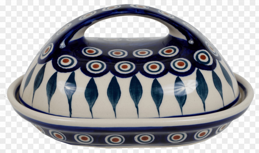 Pottery Bag Cobalt Blue Ceramic Design PNG