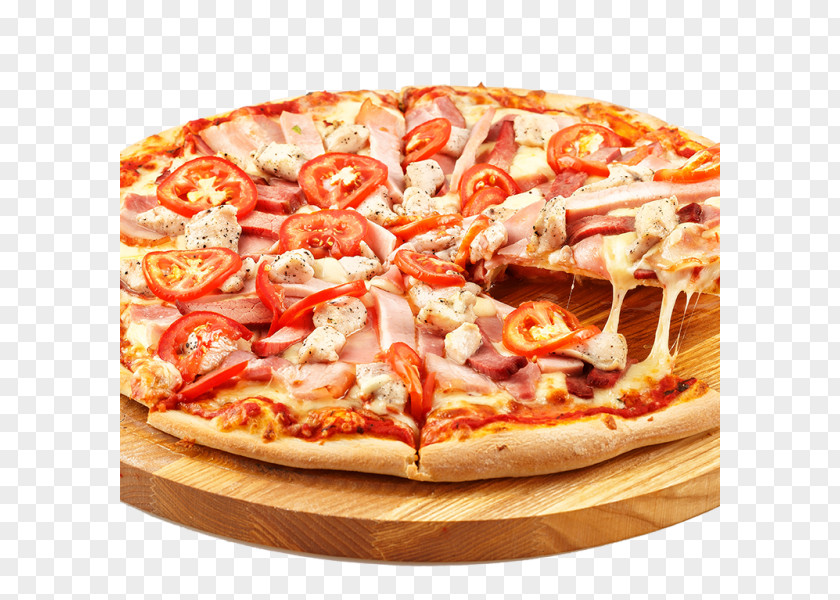 Bacon Pizza Meat Pork Mozzarella PNG