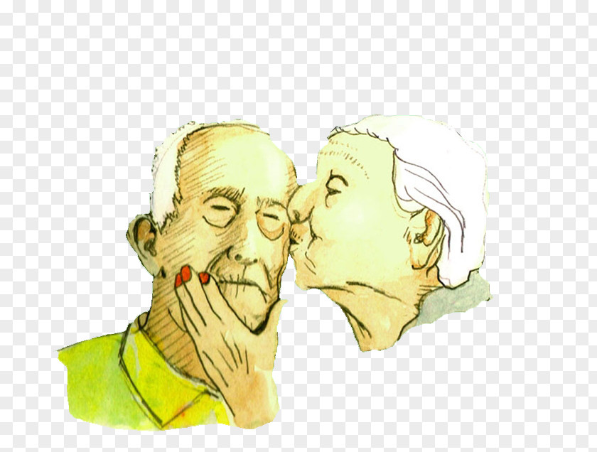 Old Couple Cheek Nose Human Behavior Drawing PNG
