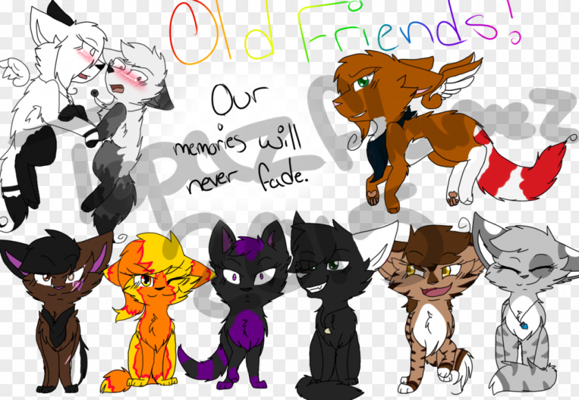 Old Friends Cat Dog Horse Mammal PNG