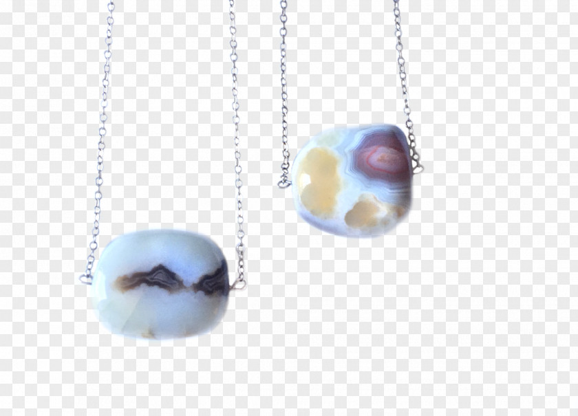 Purple Agate Locket Gemstone Bead Necklace PNG