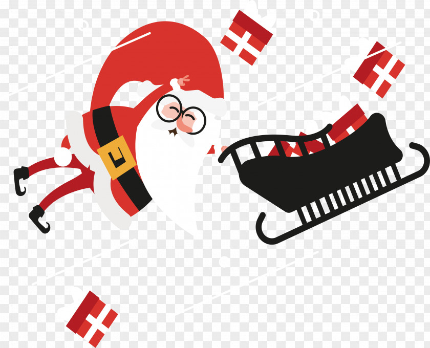 Santa Claus In A Sled Pxe8re Noxebl Reindeer Christmas PNG