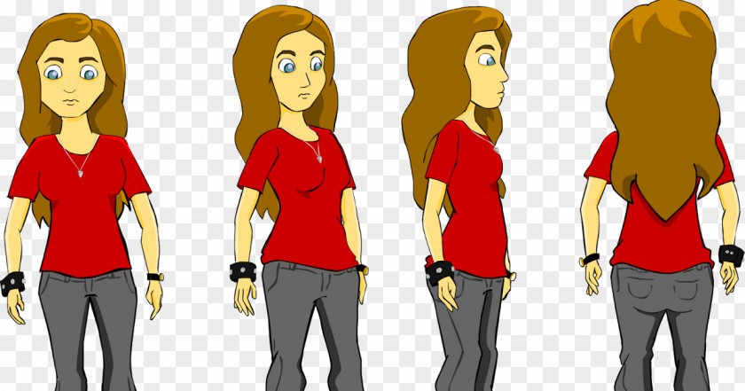 T-shirt Character Cartoon Sleeve Shoulder PNG