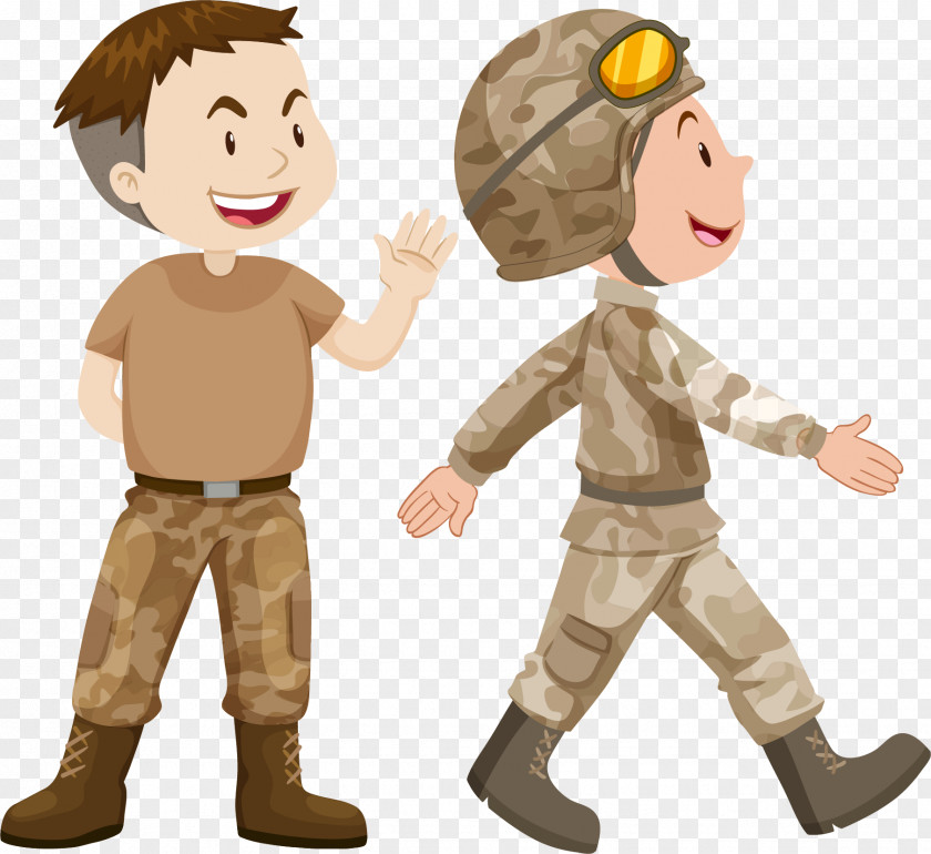 The Soldiers Are Walking Soldier Military Army Illustration PNG