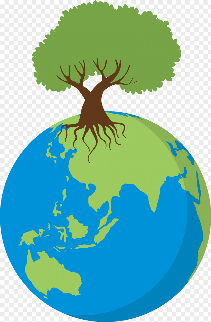 Earth Tree Go Green PNG