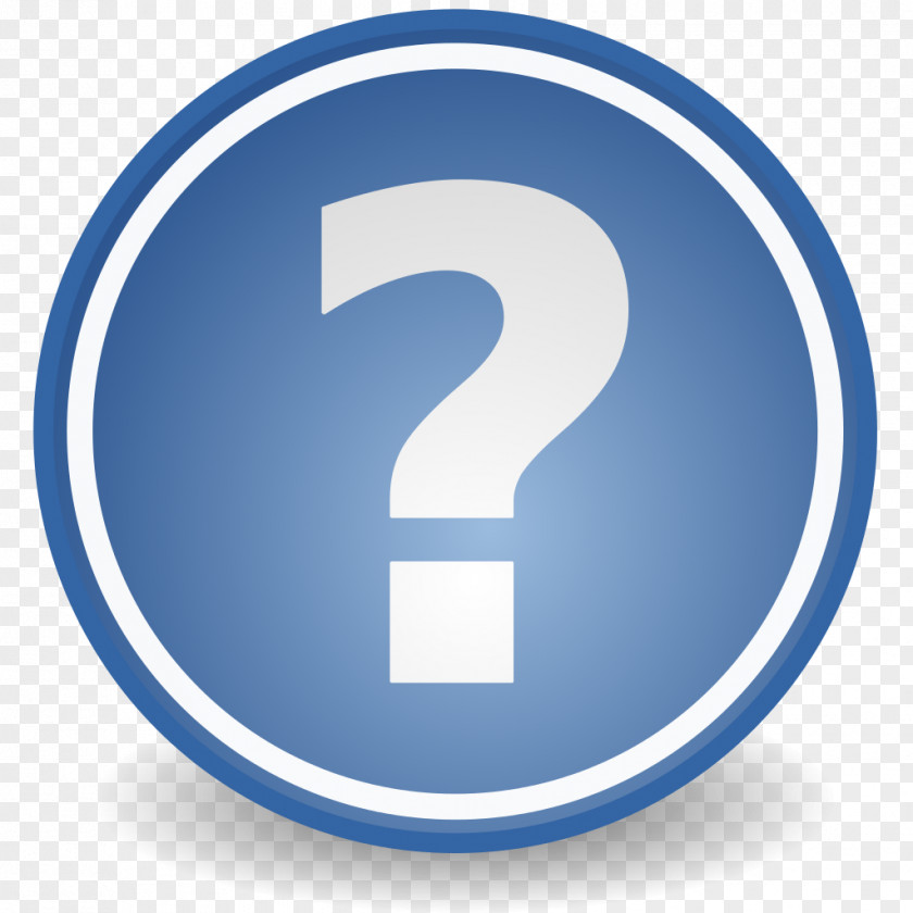 Blue Question Mark Icon Social Media PNG