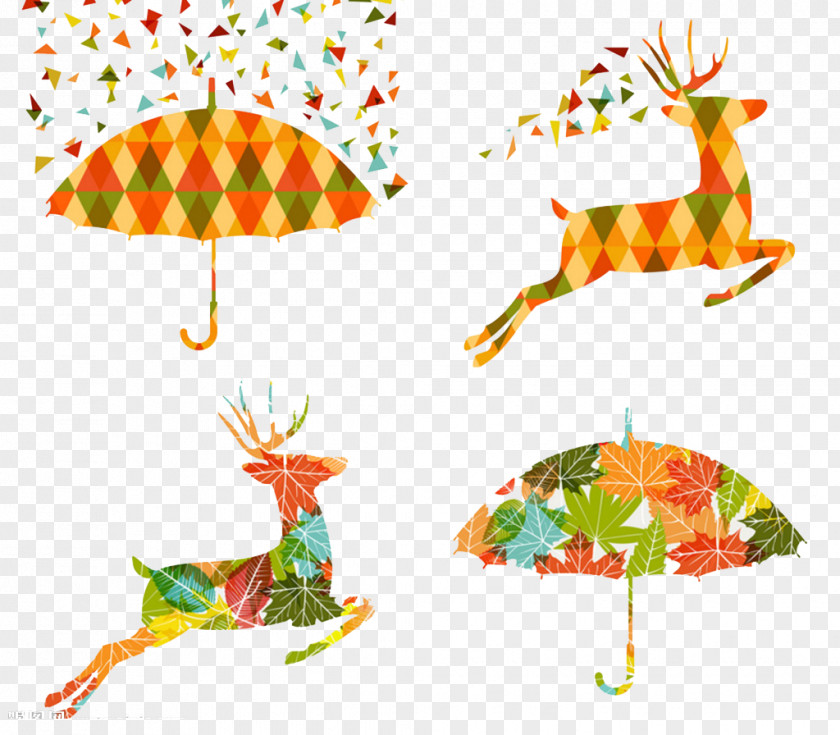 Creative Cool Antelope Deer Art Illustration PNG