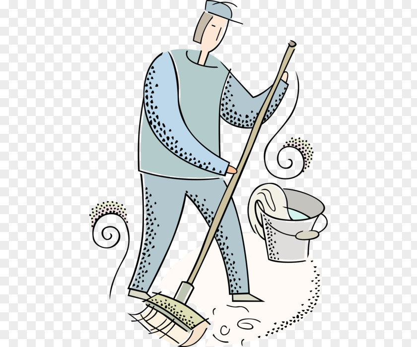 Custodian Vector Clip Art Illustration Cleaning Janitor Cleaner PNG