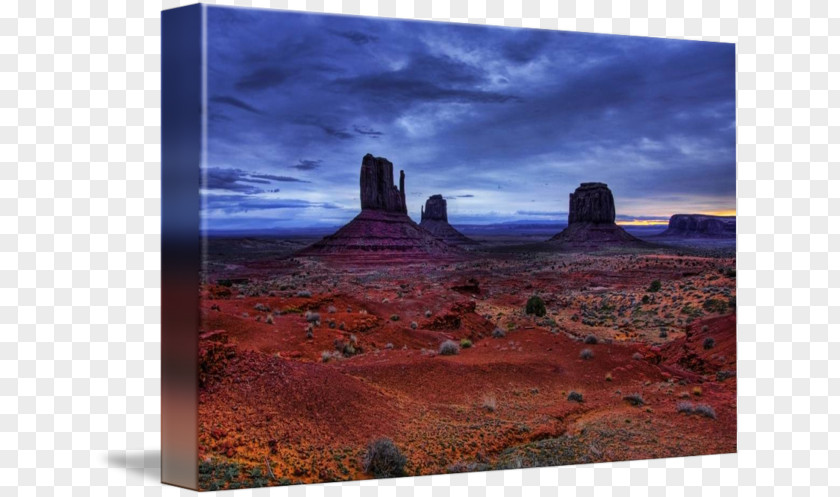Monument Valley Badlands Butte Gallery Wrap Canvas PNG