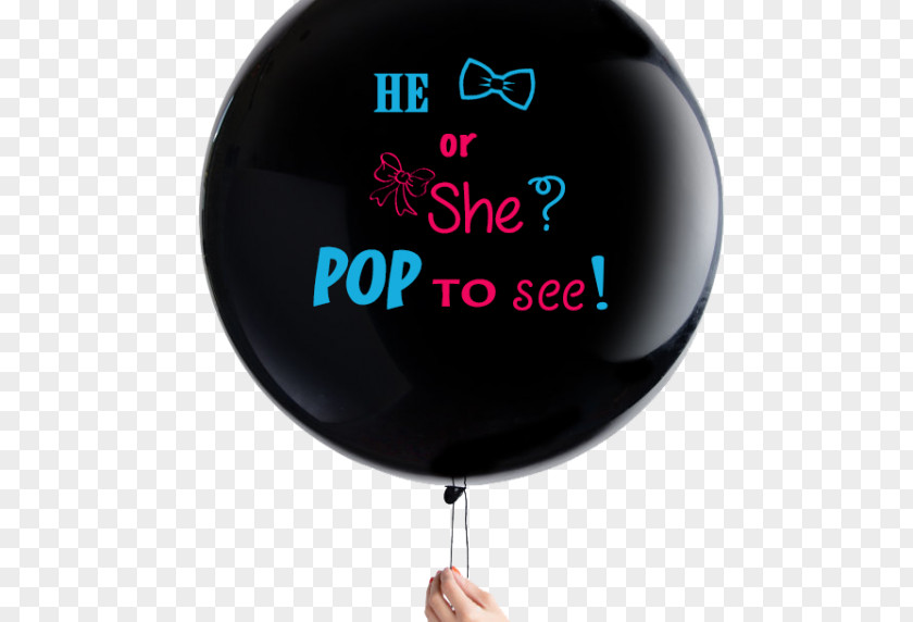 Gender Reveal Balloon Confetti Baby Shower Party PNG