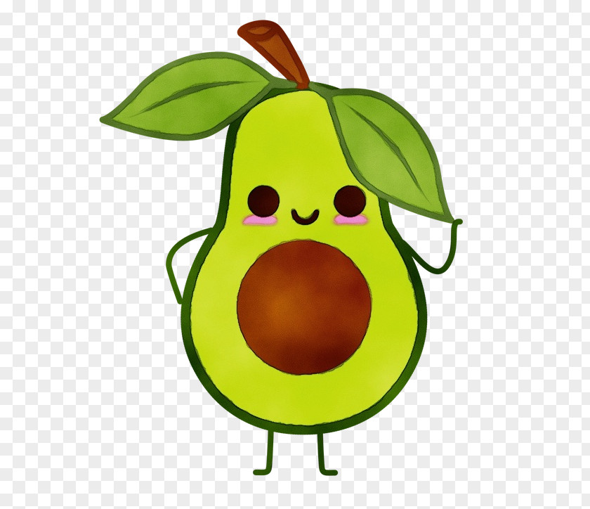 Happy Smile Avocado PNG