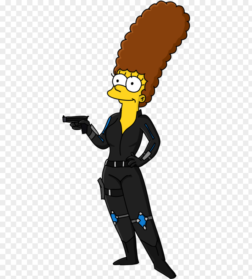Marge Simpson Transparent Background Homer Bart Black Widow Image PNG