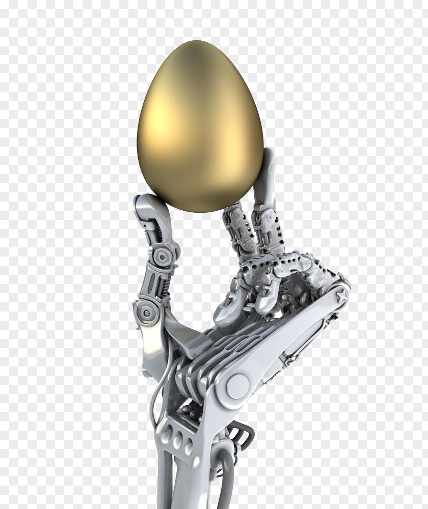 Mechanical Holding Golden Egg Robotic Arm Stock Photography Robotics Illustration PNG