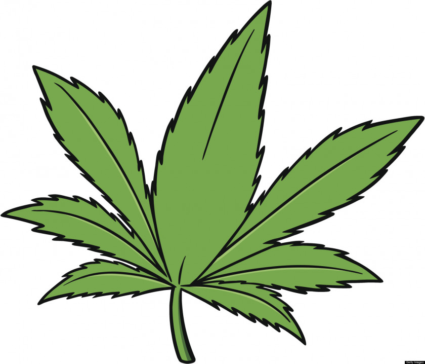 Pot Leaf Cannabis Cartoon Drawing Clip Art PNG