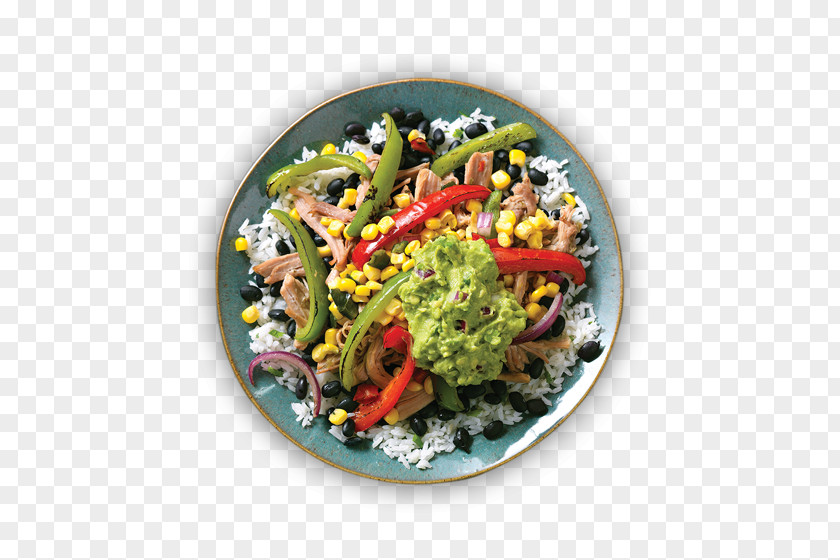 Rice Bowl Mexican Cuisine Burrito Taco Salad Vegetarian Qdoba PNG