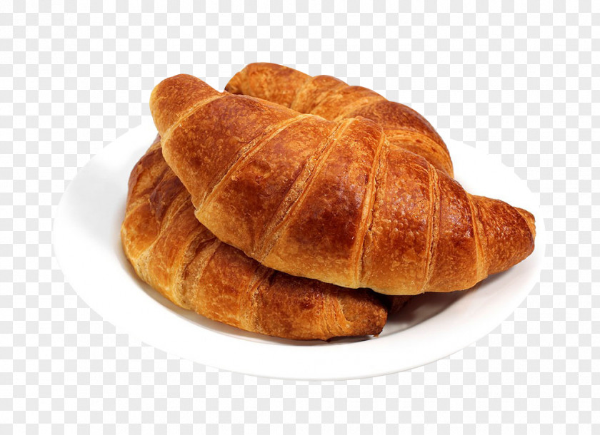A Plate Of Croissants Croissant Bakery Pain Au Chocolat Danish Pastry Breakfast PNG