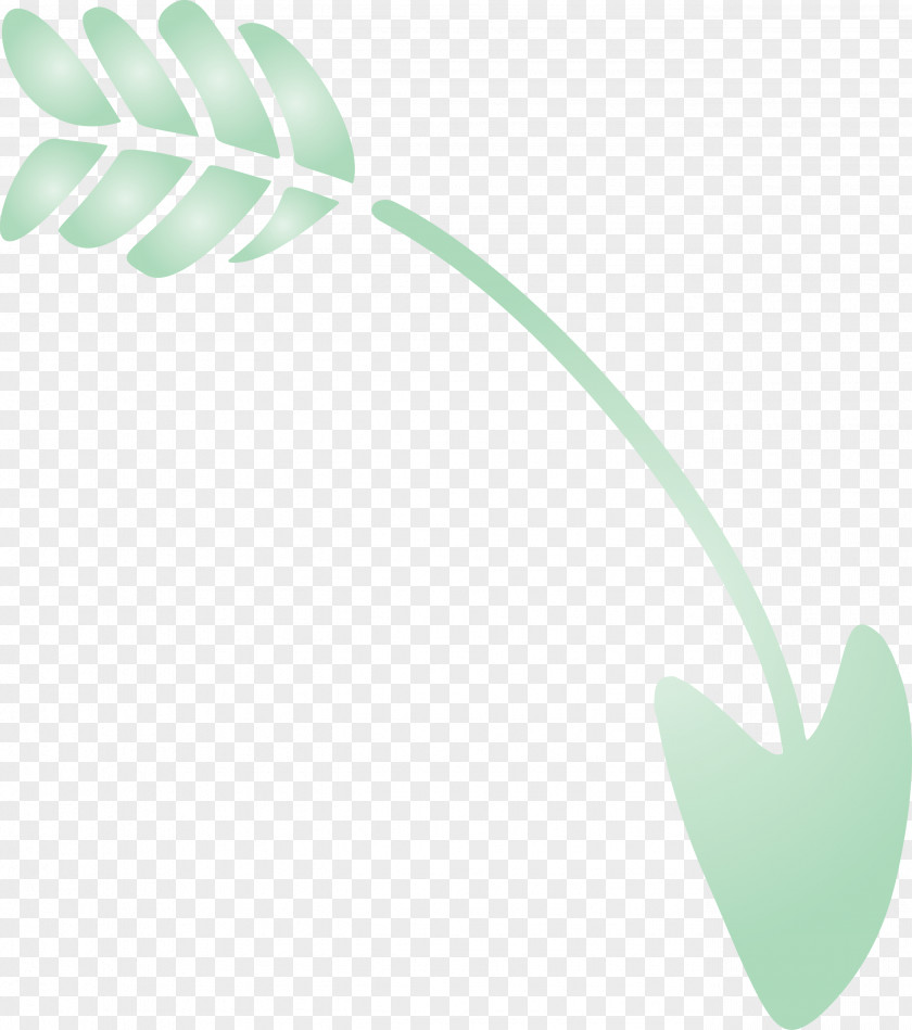 Green Leaf Line Plant Logo PNG