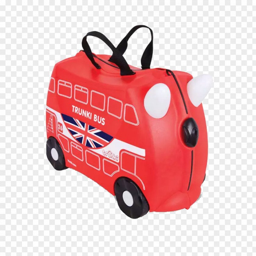Red Bags Bus New Routemaster Trunki Suitcase Hand Luggage PNG