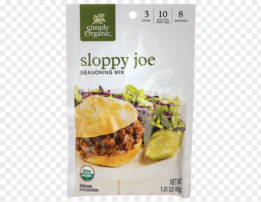 Sloppy Joe Organic Food Vegetarian Cuisine Spice Mix PNG