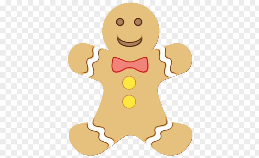 Smile Happy Christmas Gingerbread Man PNG