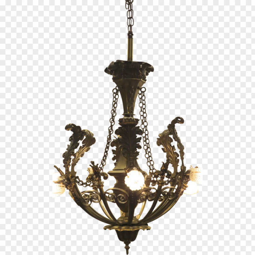 Acanthus Porcelaine De Paris Chandelier Light Fixture PNG