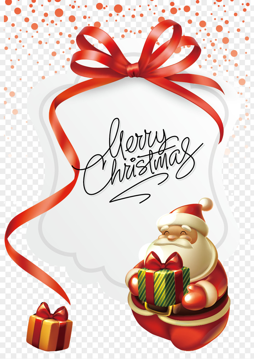 Christmas Card Santa Claus Gift Clip Art PNG