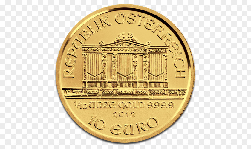 Coin Vienna Philharmonic Gold Ounce PNG