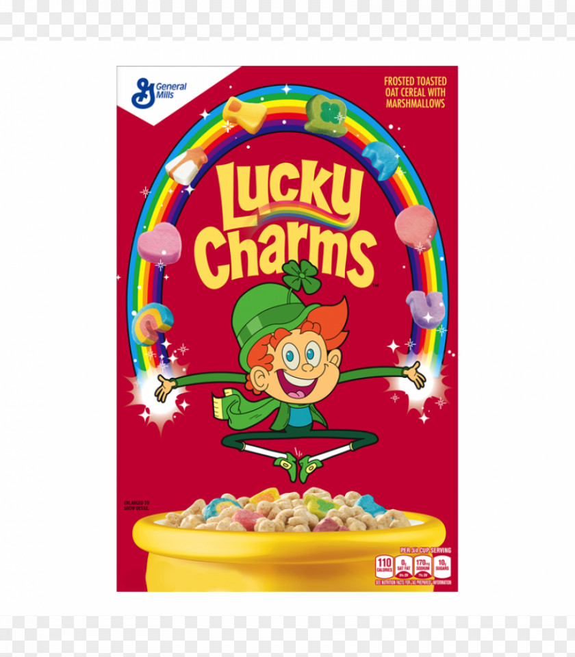 Lucky Charm General Mills Cereal Breakfast Chocolate Charms Nutrition Facts Label PNG