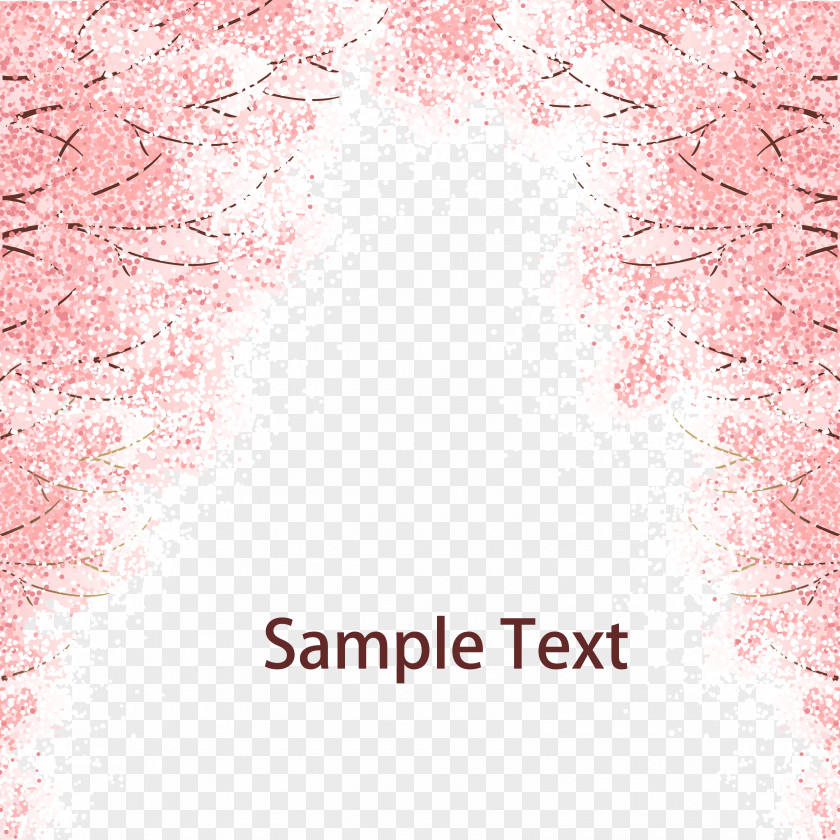 Vector Pink Large Cherry Blossoms Blossom PNG