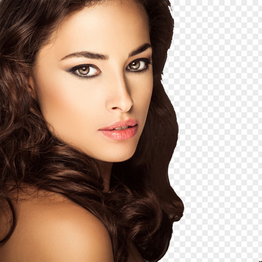 Brunette Woman Face Closeup Beauty Parlour Plastic Surgery Facial Feminization PNG