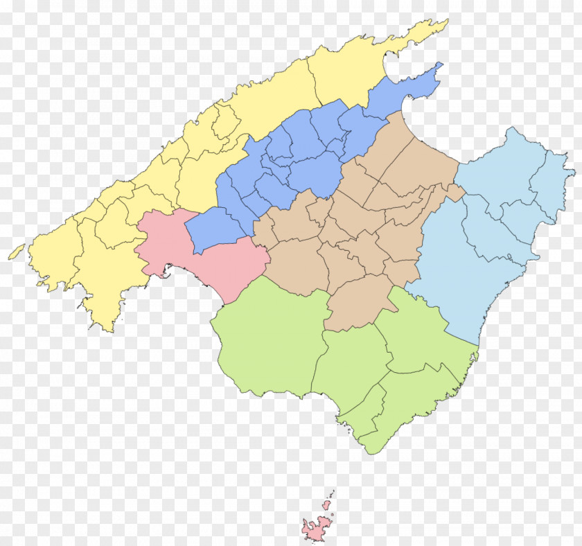Map Comarcas Of Spain Comarca Mallorca Pla De Palma PNG