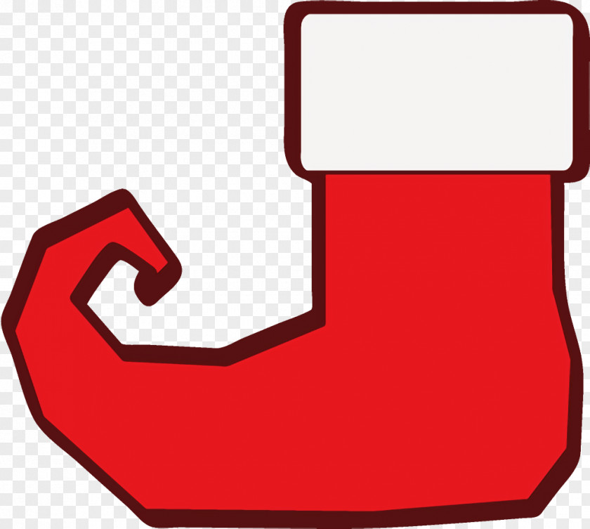 Symbol Red Christmas Stocking Socks PNG