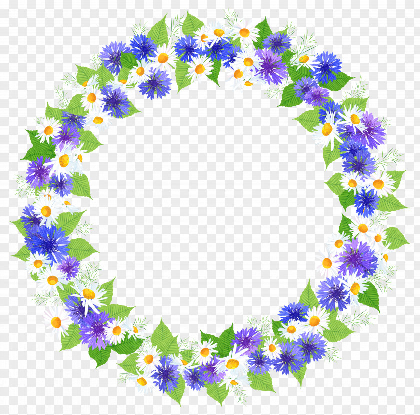 Vector Round Design Floral Clip Art PNG