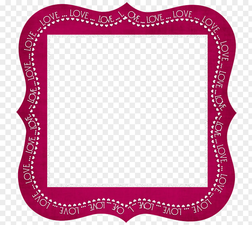 Love Dark Pink Transparent Frame Clip Art PNG