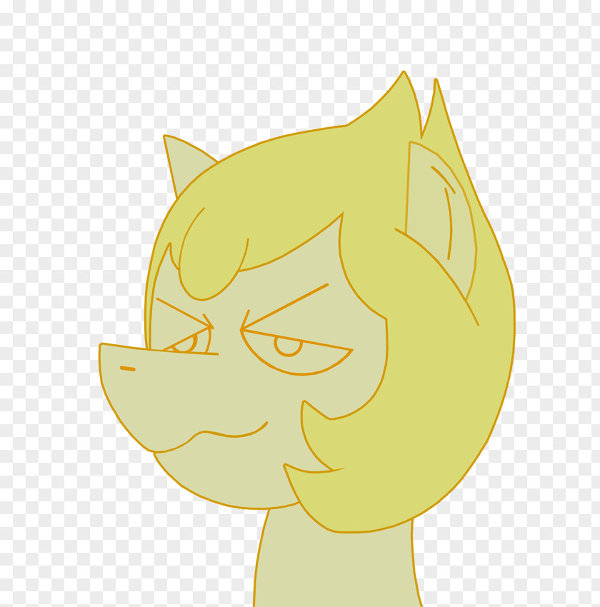 Yellow Pearl Smug Whiskers Cat Image Art Illustration PNG