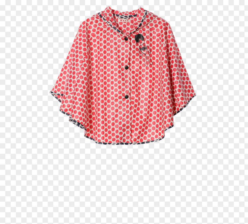 Button Polka Dot Sleeve Blouse Outerwear PNG