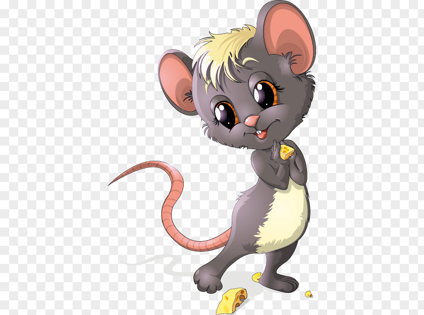 Cartoon Mouse And Cheese Night Morning Evening PNG