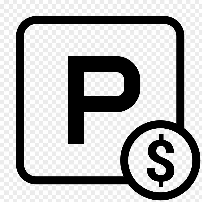 Parking Paid Car Park Font PNG