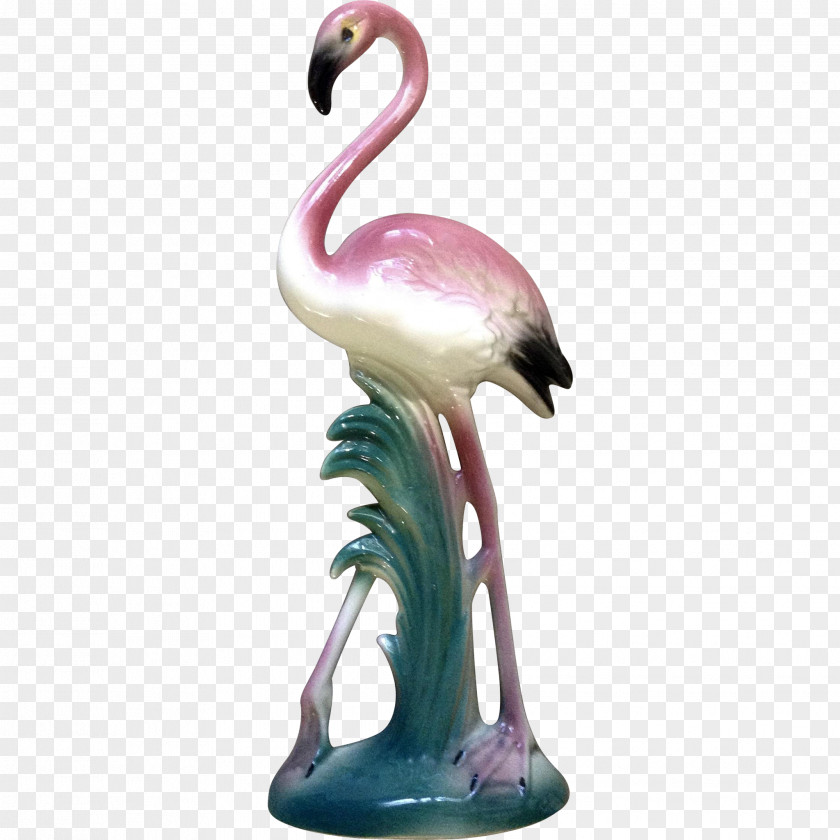 Pink Bird Figurine Pottery Ceramic Flamingo Porcelain PNG