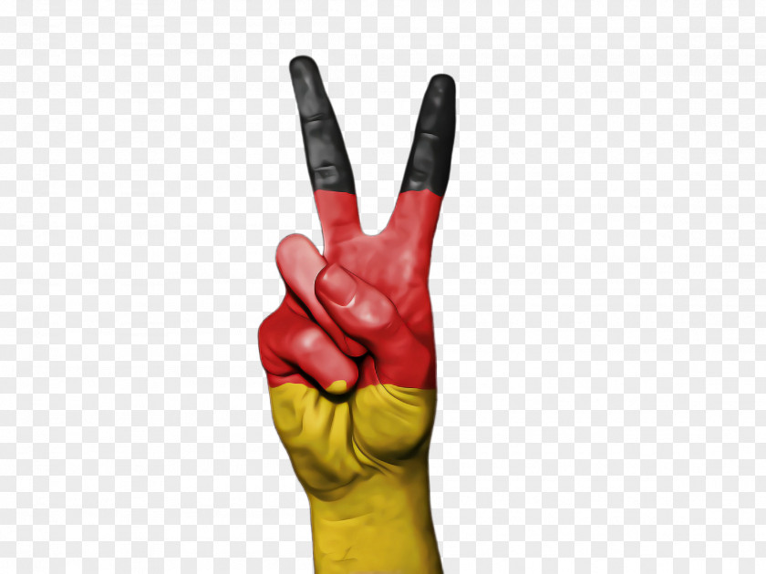 Sign Language Thumb Glove Hand Finger Red Gesture PNG