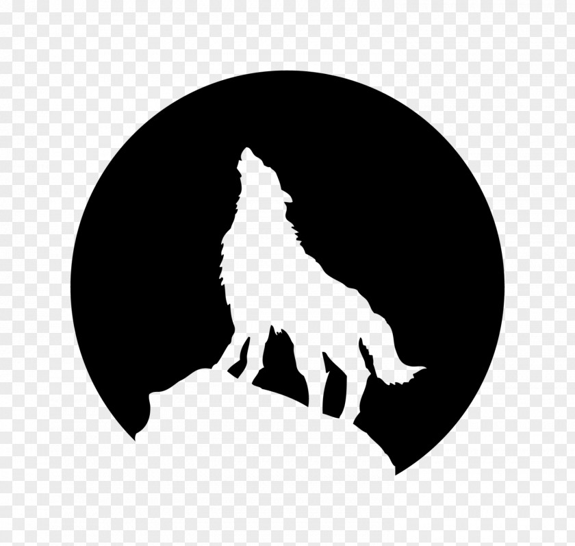 Stencil Symbol Wolf Logo PNG