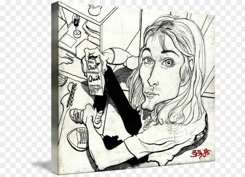 Kurt Cobain Cartoon Drawing Artist Sketch PNG