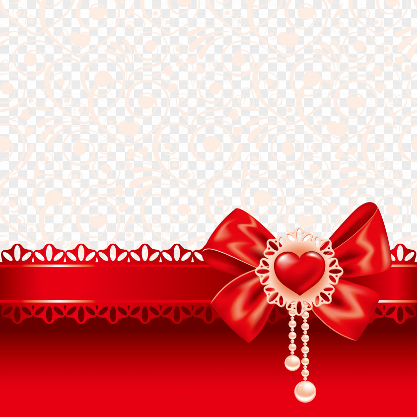 Red Festive Greeting Card Vector Pink Ornament Wallpaper PNG
