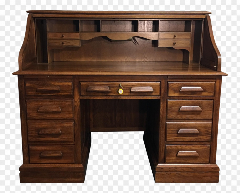Table Rolltop Desk Office & Chairs Drawer PNG