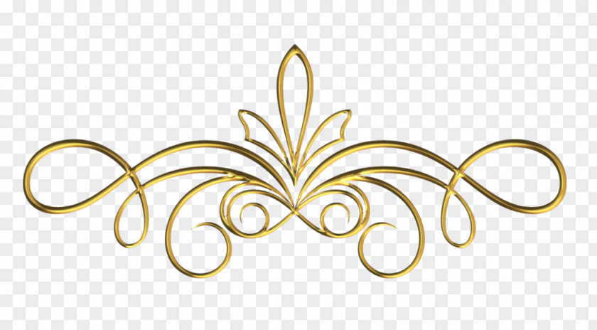 Wedding Ornament Gold Scroll Clip Art PNG